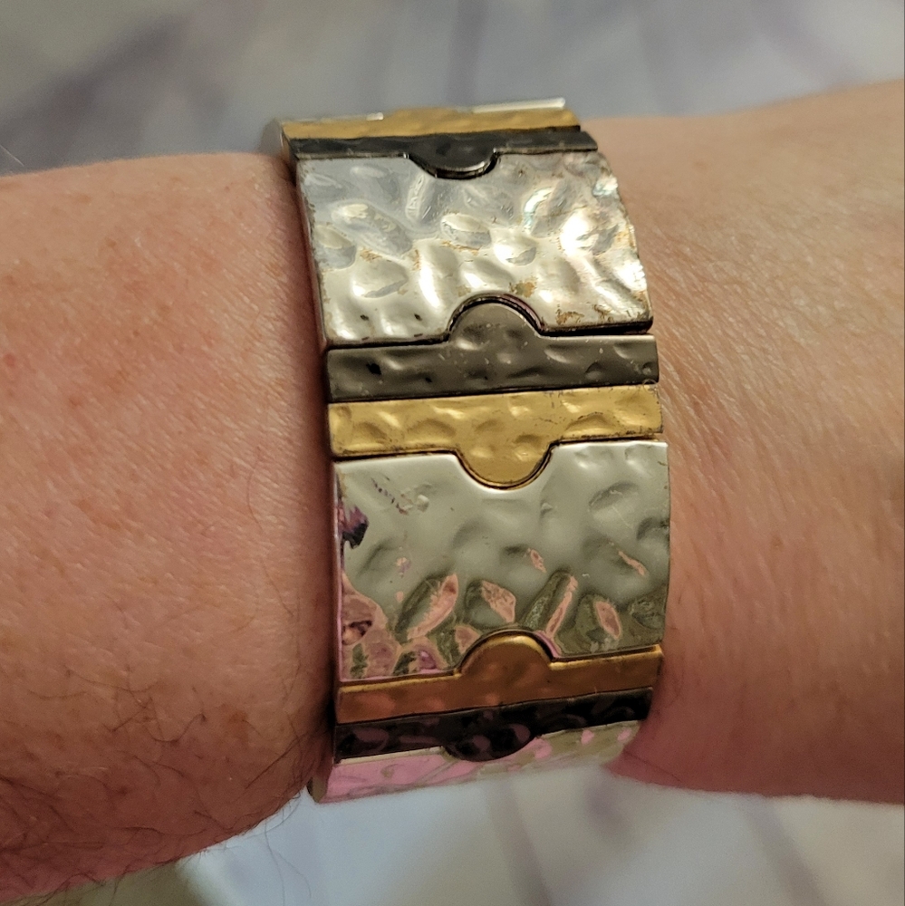 Multi Colored Metal Stretch Bracelet
